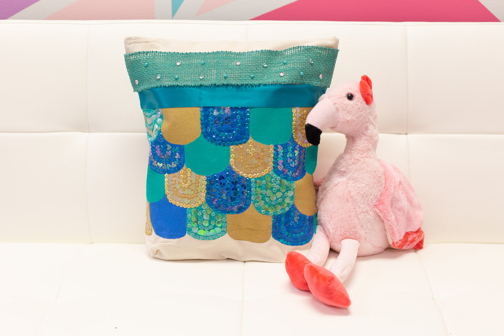 DIY No Sew Mermaid Pillow