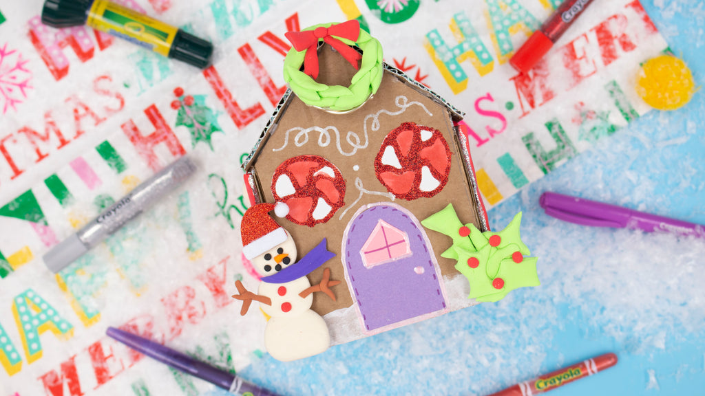 Cardboard Gingerbread House Kids Crafts