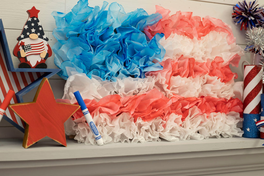 Crayola Coffee Filter American Flag Kids Craft with Craft Box Kids