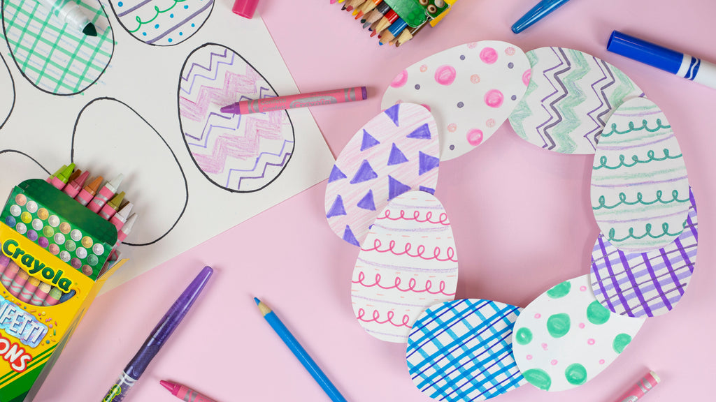 Easter Egg Kids Paper Plate Wreath Kids Craft