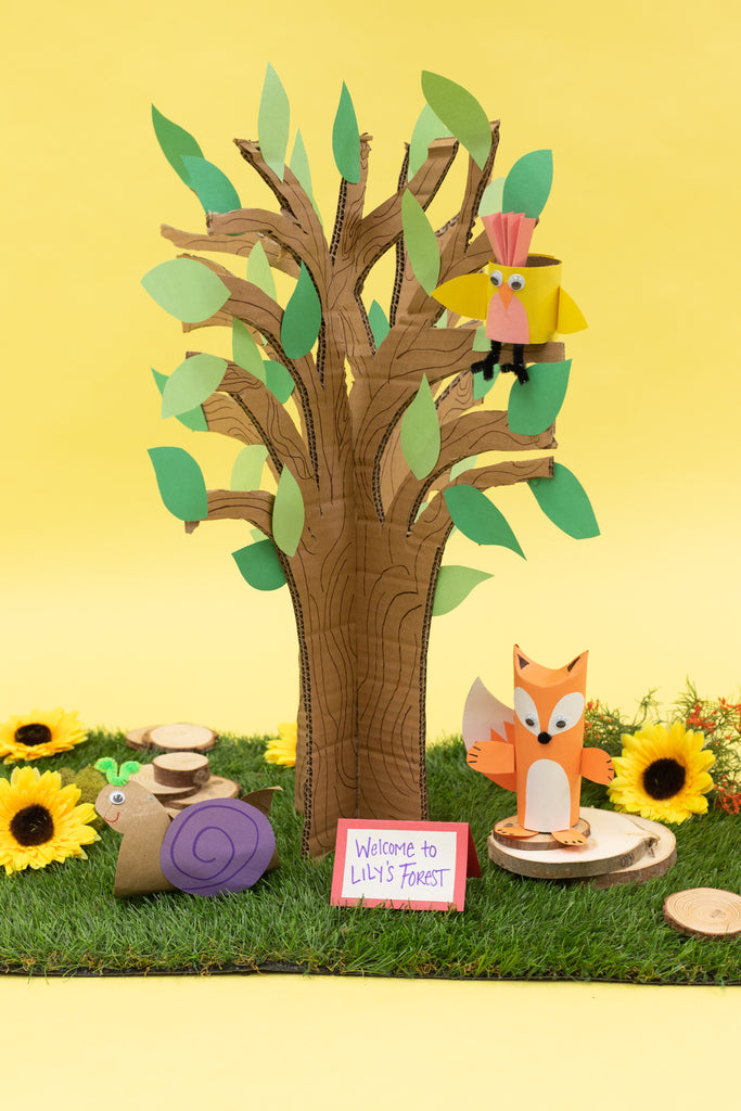 Cardboard Tree Craft Recylced Crafts Crayola