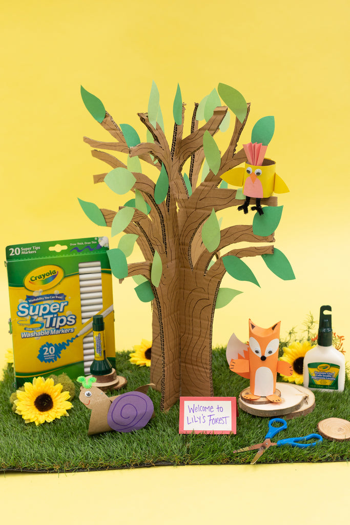 Crayola and Craft Box Girls Recycled Tree Craft