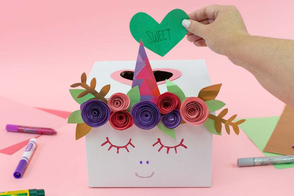 Unicorn Valentine's Day Card Box
