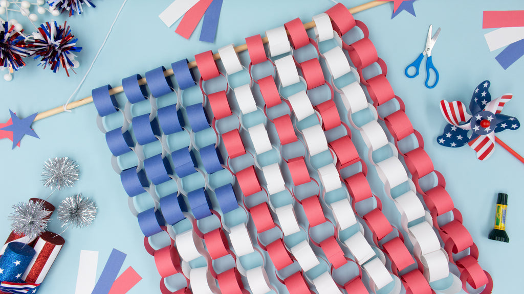 Paper Chain Flag Mural Kids Craft