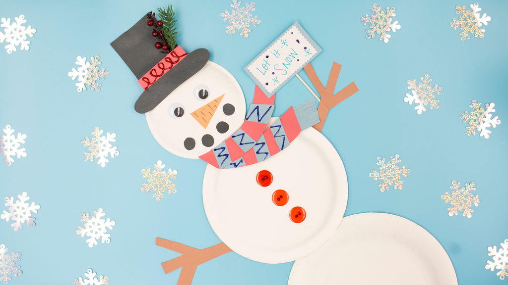Paper Plate Snowman Kids Craft
