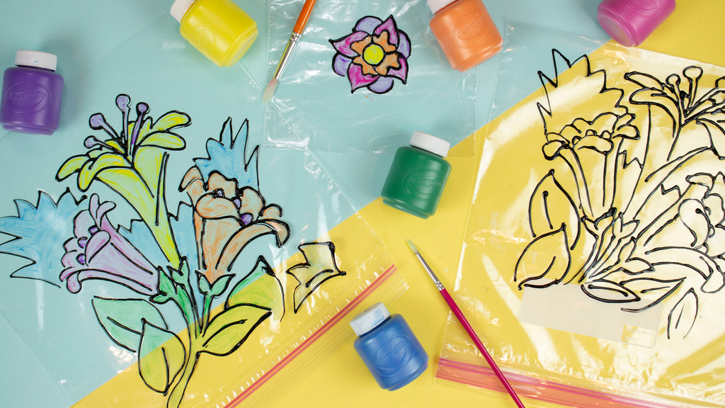 Stained Glass Painting on Zip Top Plastic Bags