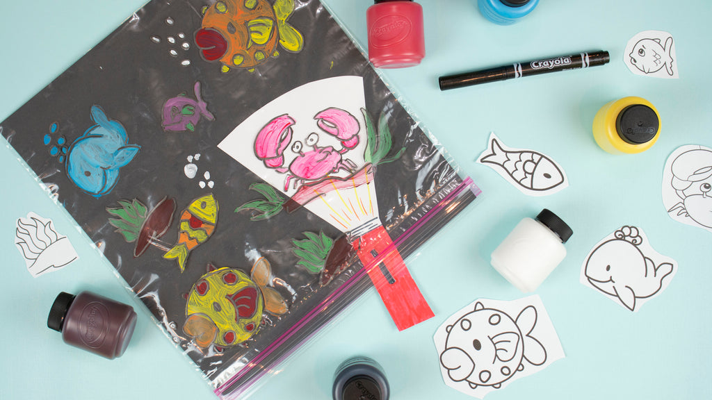 Crayola Zip Top Bag Ocean Flash Flight Craft