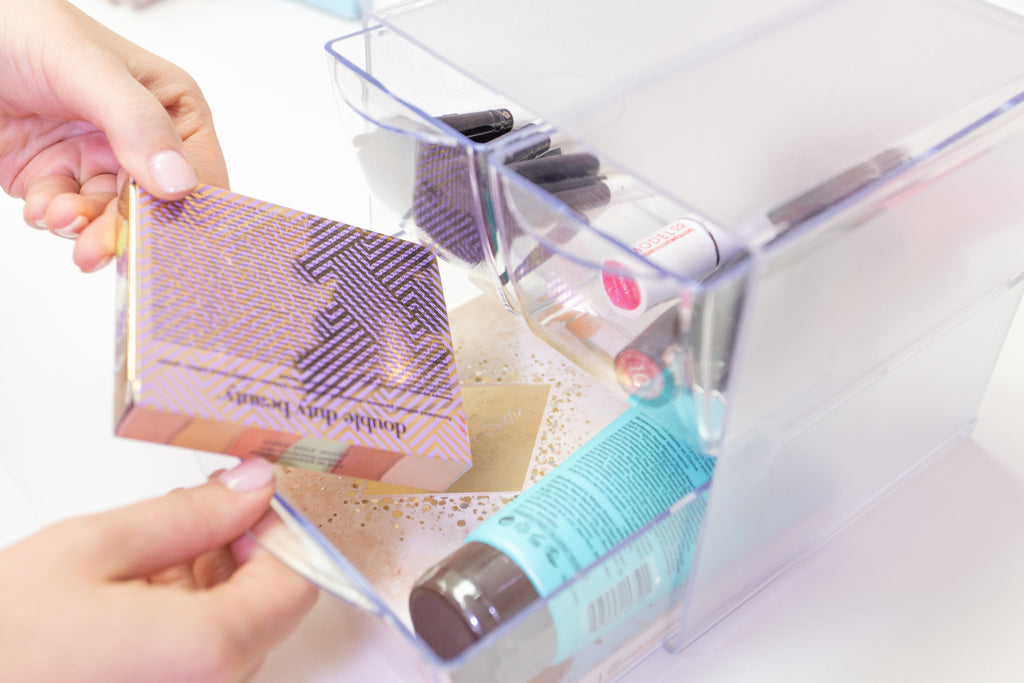 Deflecto Stackable Storage Cube - Make Up Storage