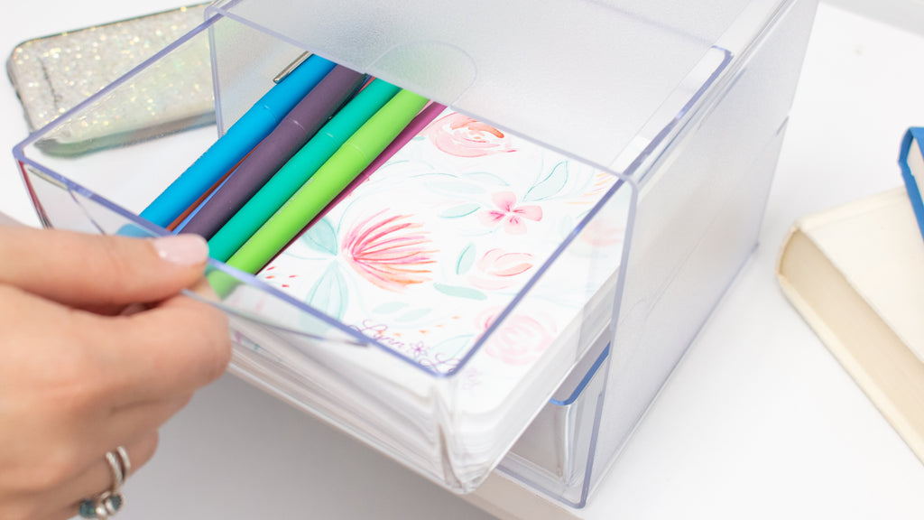 Deflecto Stackable Storage Cubes - Home Storage Stationary Storage