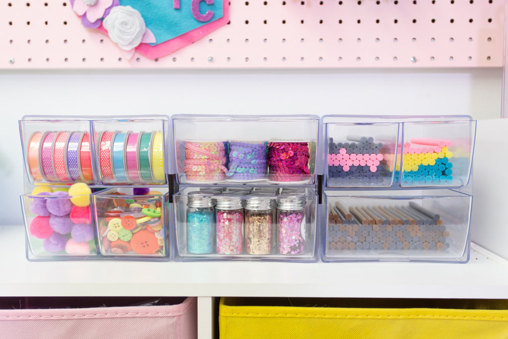 Craft Room Storage Deflecto Stackable Cube Organizers