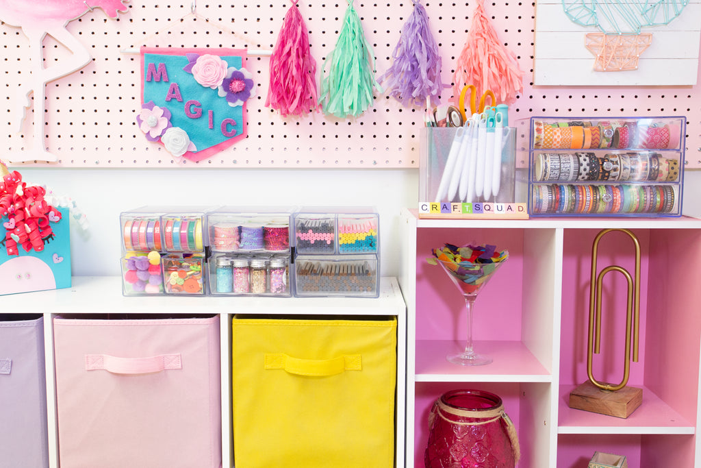 Craft Room Storage Deflecto Stackable Cube Organizers