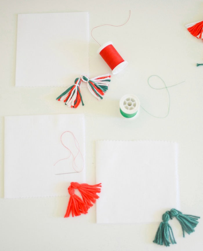 DIY Holiday Cocktail Napkins