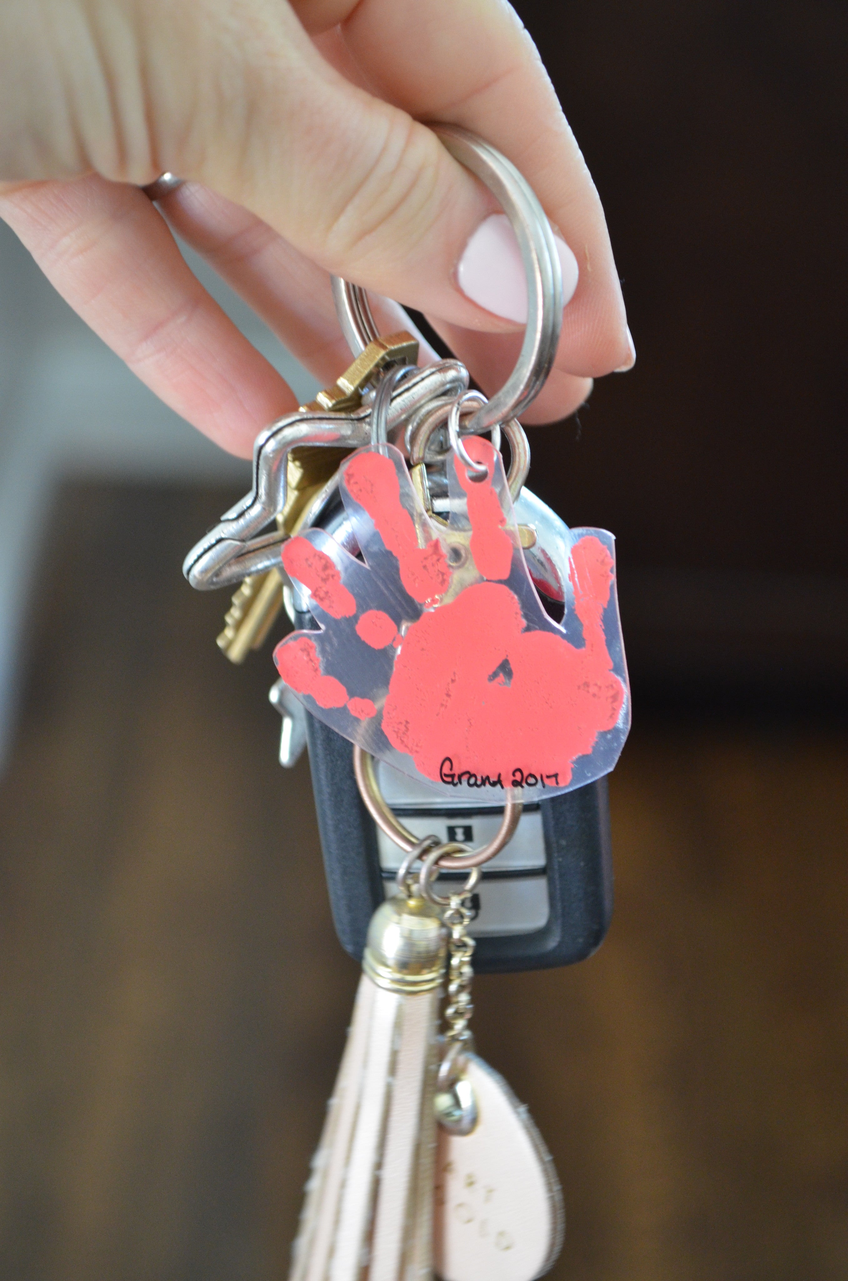 DIY Handprint Keychain 