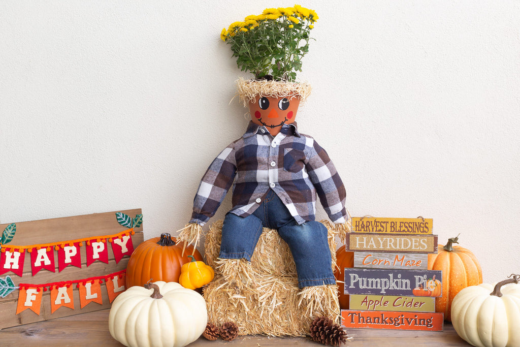 DIY Scarecrow Planter