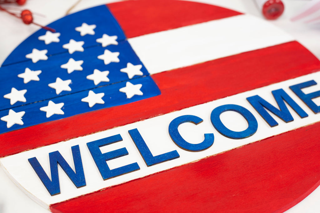 Americana Front Door Sign Unicorn SPiT