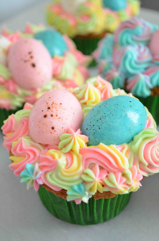 Speckled Egg Cupcakes