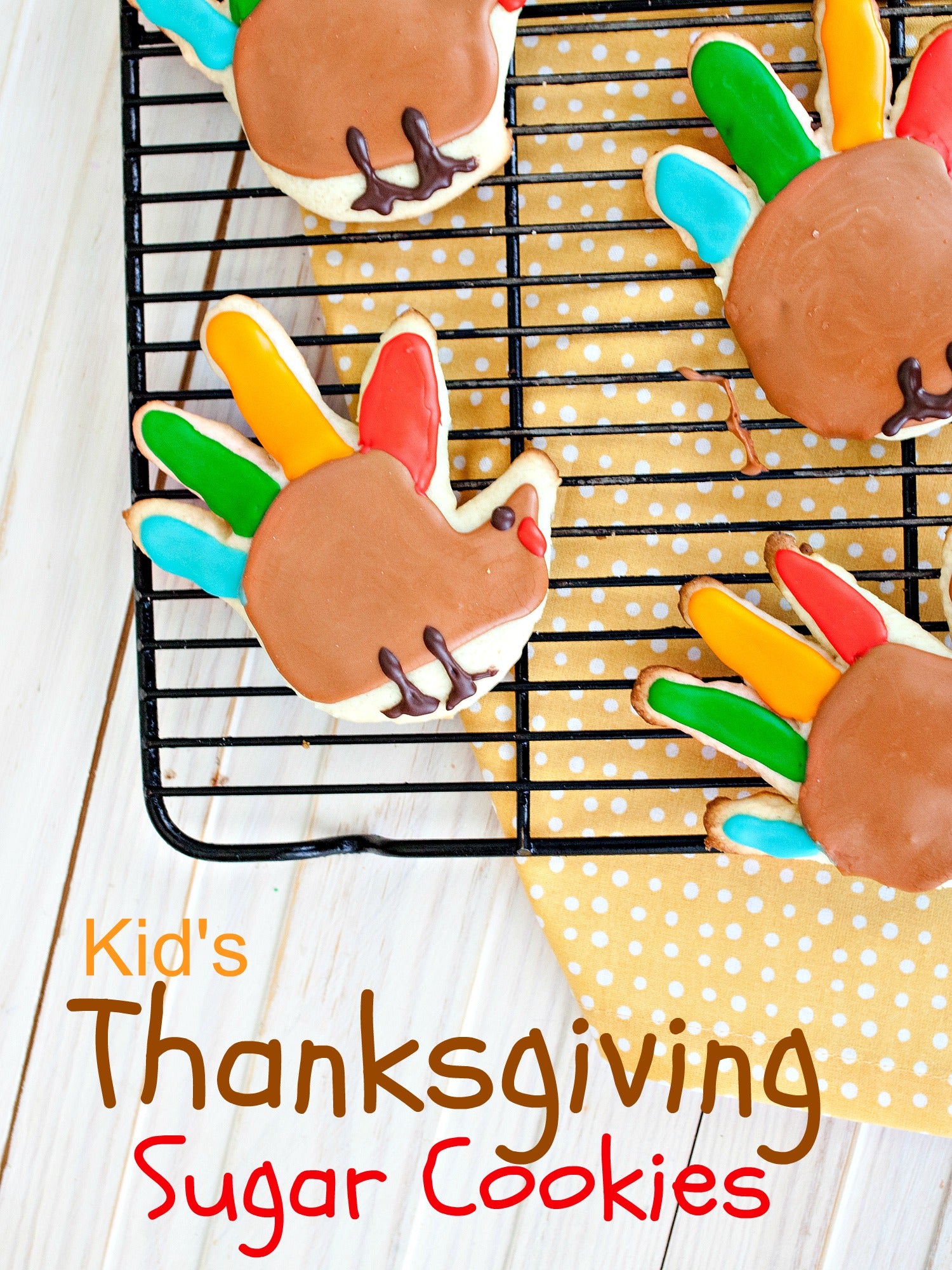 Fun Kid's Thanksgiving Sugar Cookies
