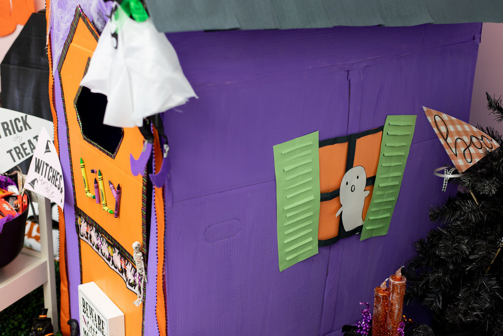 Cardboard Box Halloween Haunted Playhouse