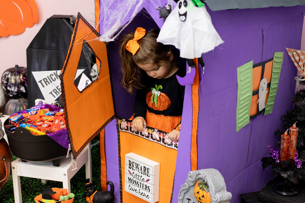 Cardboard Box Halloween Haunted Playhouse