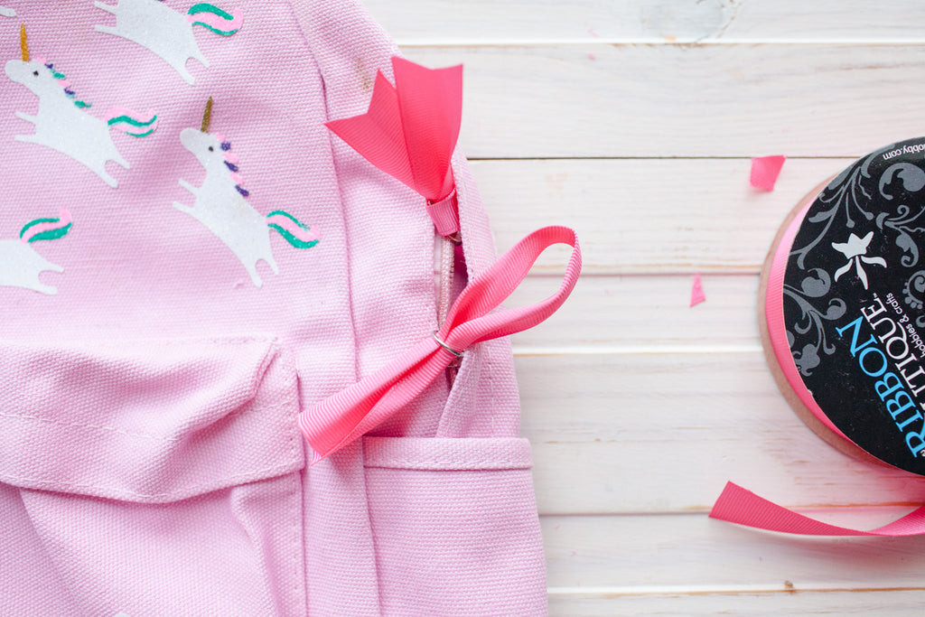 DIY unicorn book bag