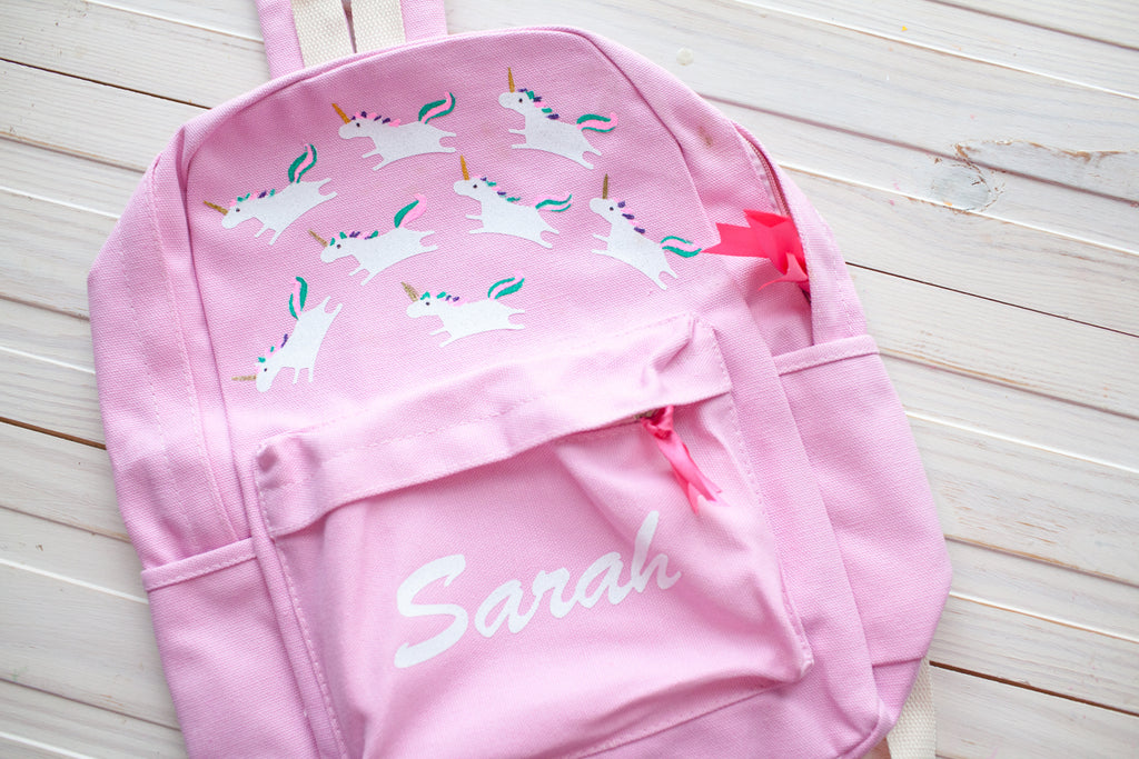 DIY unicorn book bag