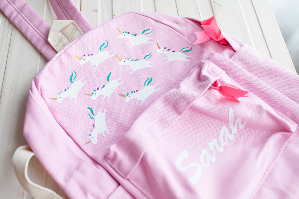 DIY unicorn book bag