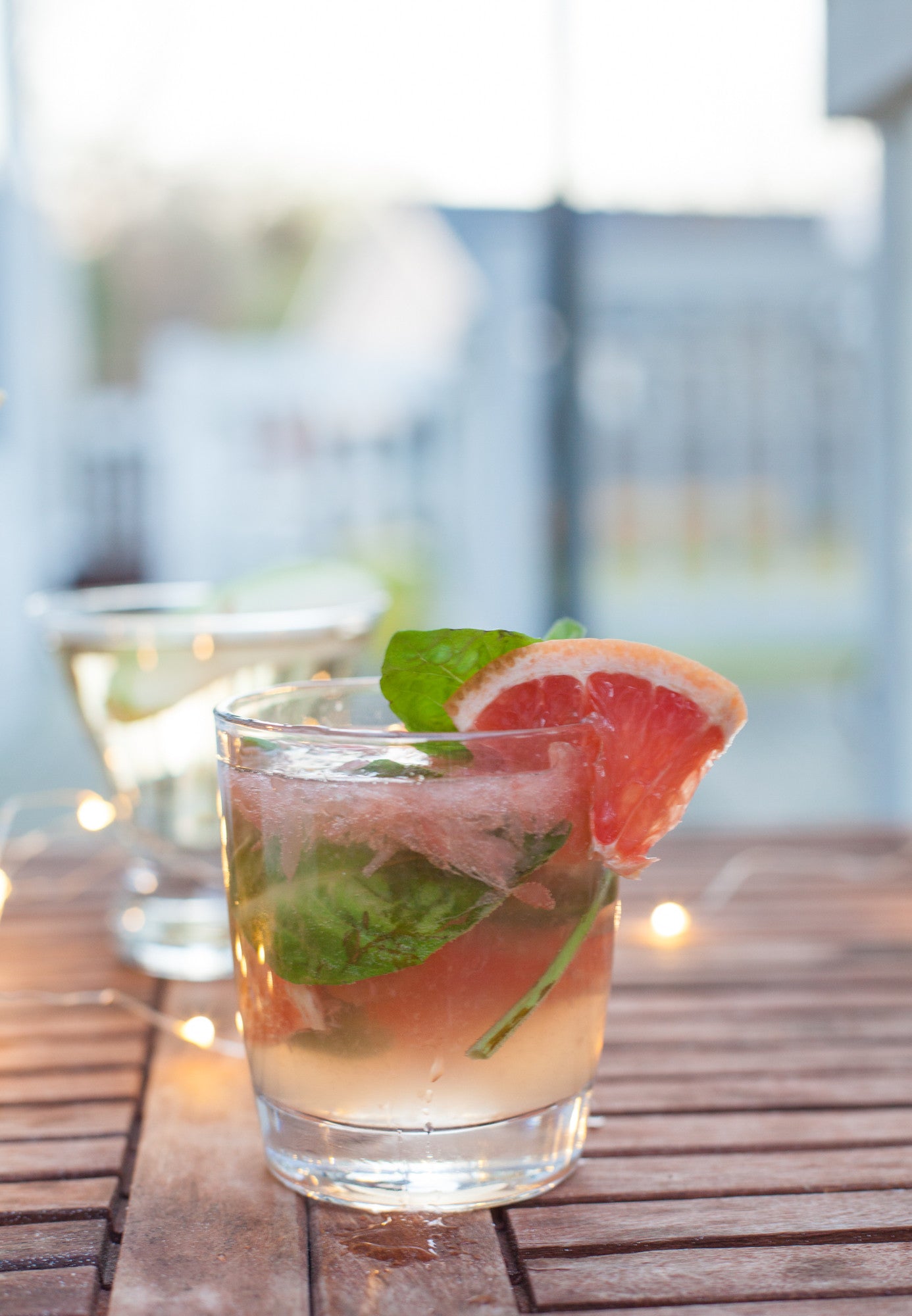 Grapefruit Basil Sparkler