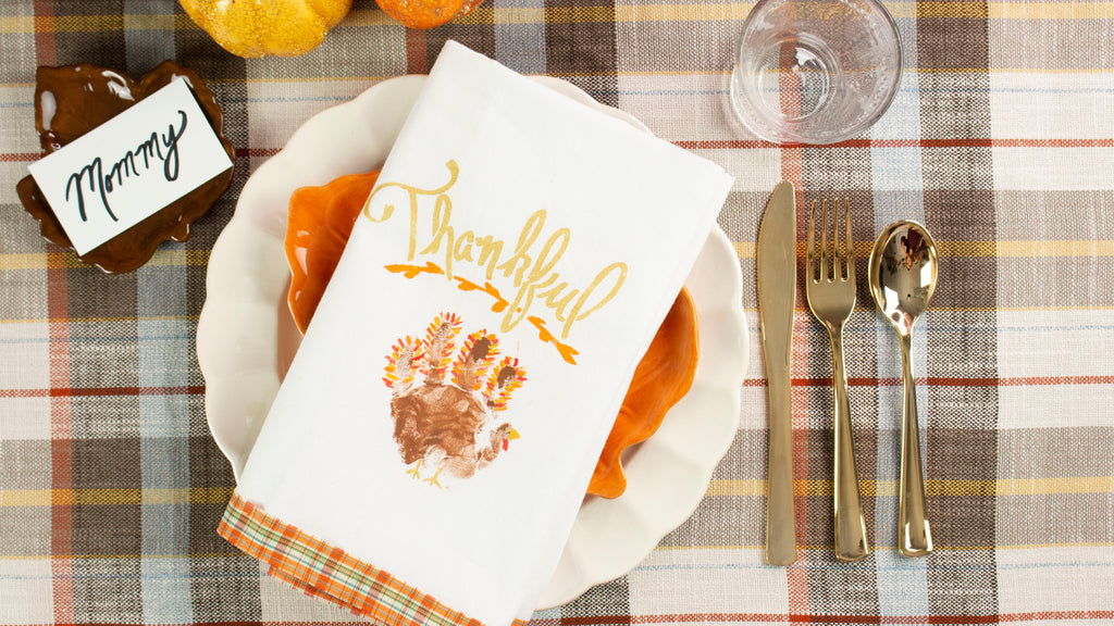 Thanksgiving Handprint Turkey Napkin