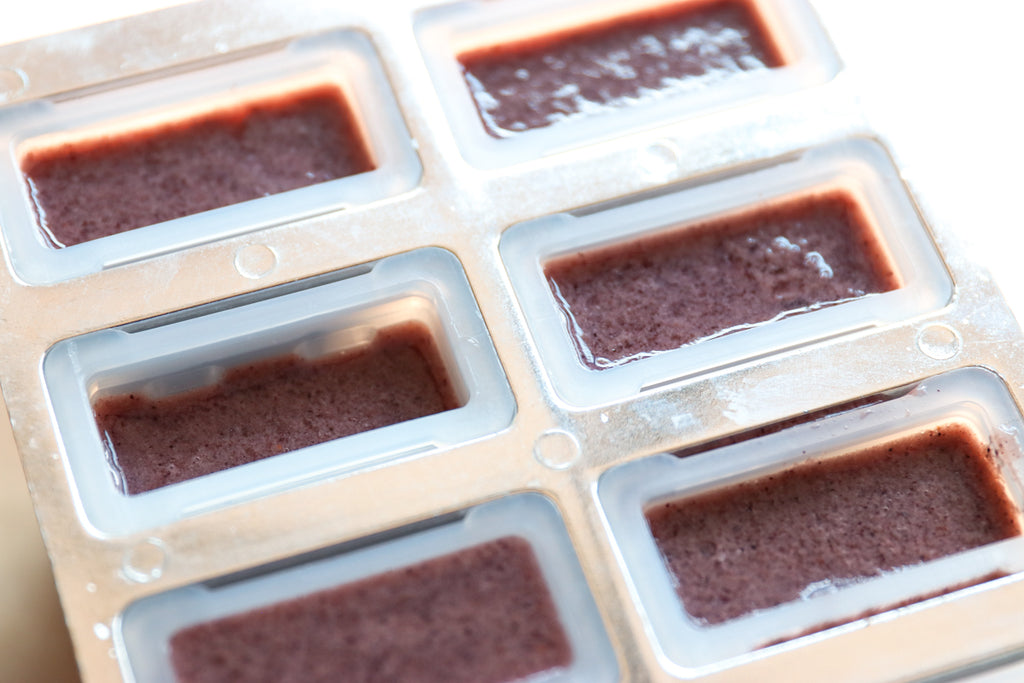 candied blueberry unicorn popsicles