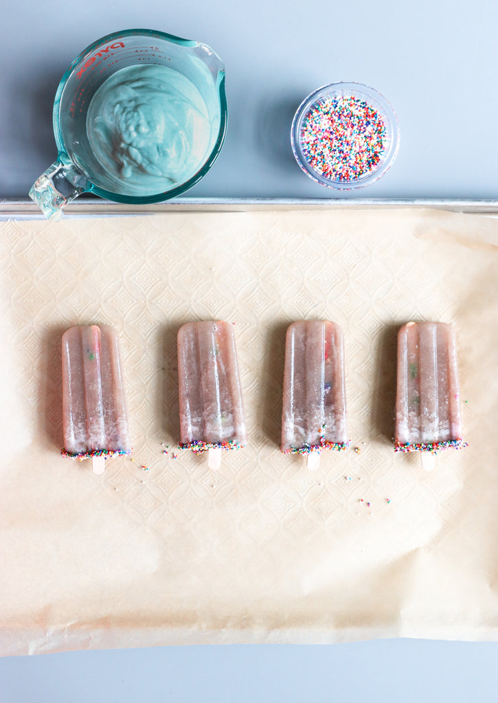 banana unicorn popsicles