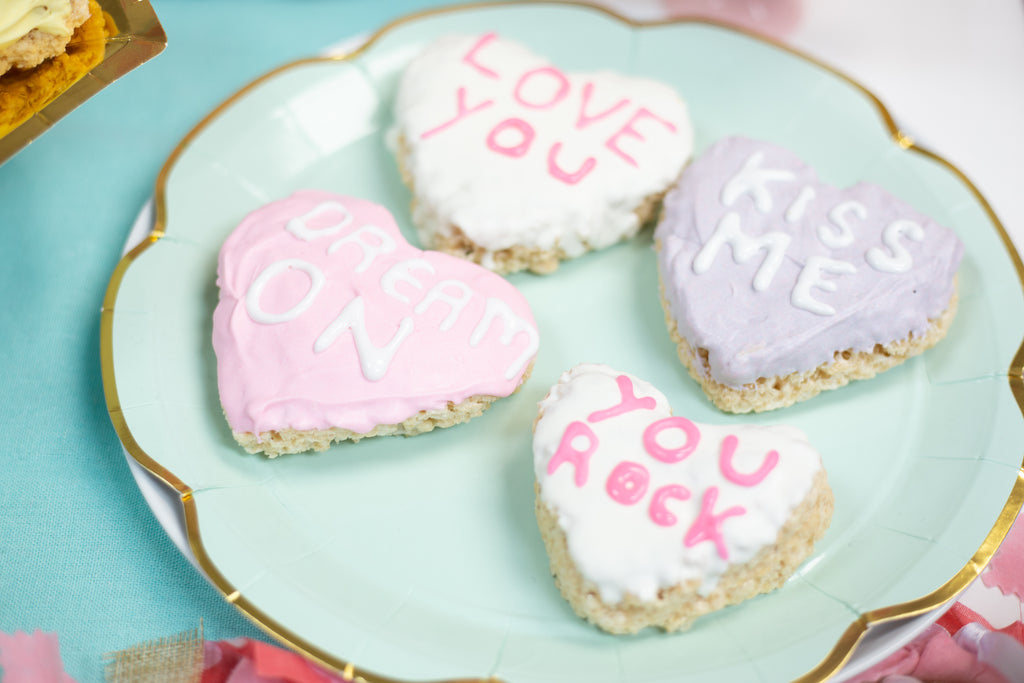 Rice Krispie Treat Conversation Hearts