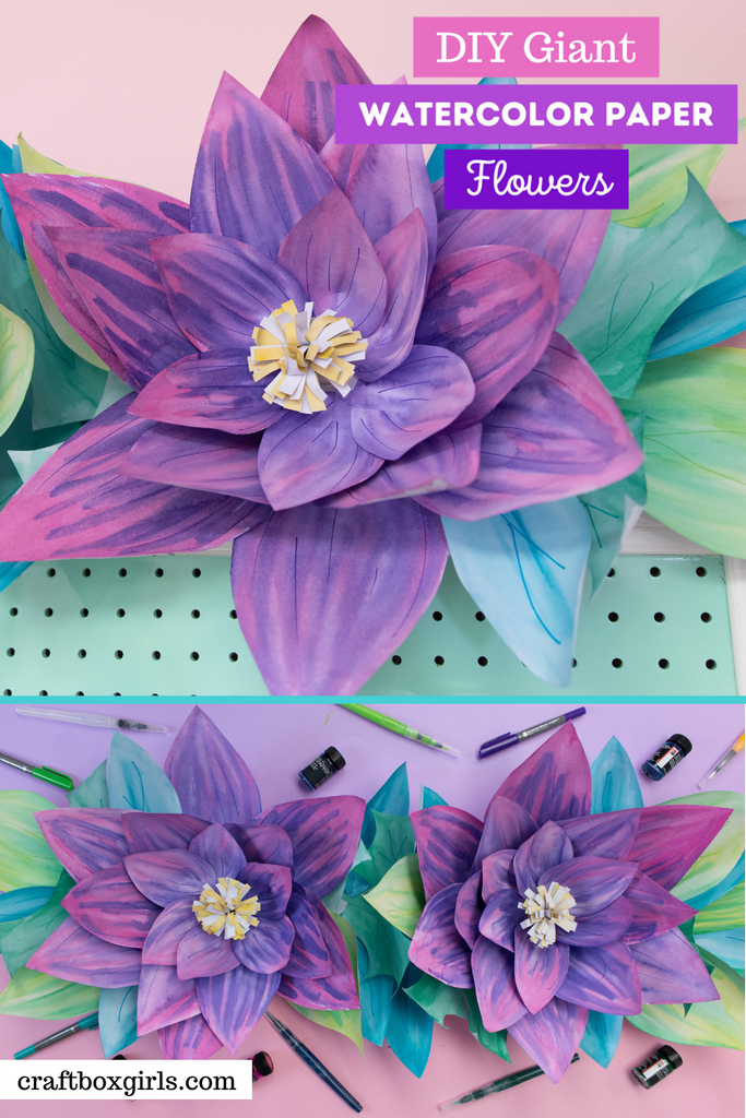 DIY Giant Paper Watercolor Flowers