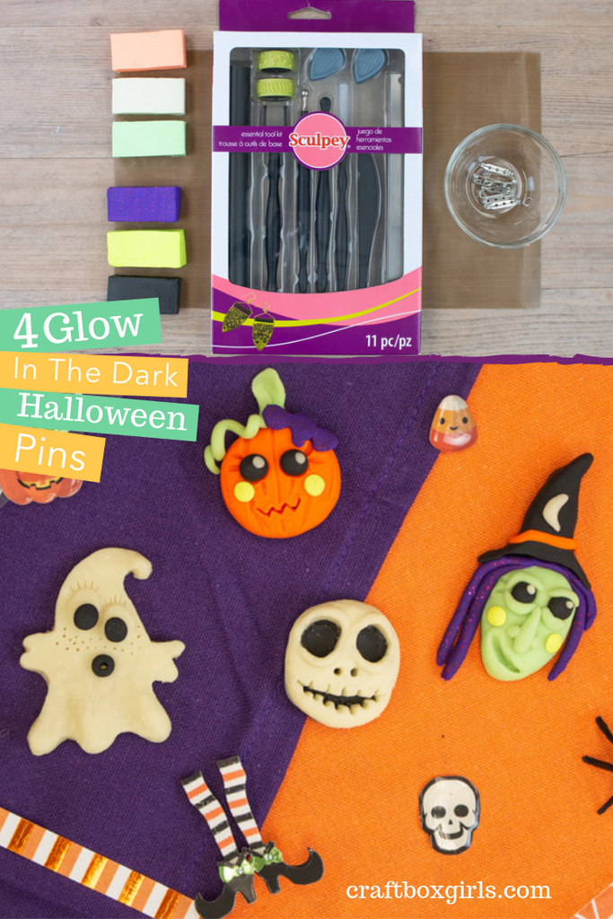Sculpey Glow-in-the-Dark Halloween Pins for Trick or Treat
