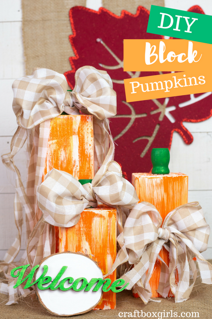 DIY Block Pumpkins