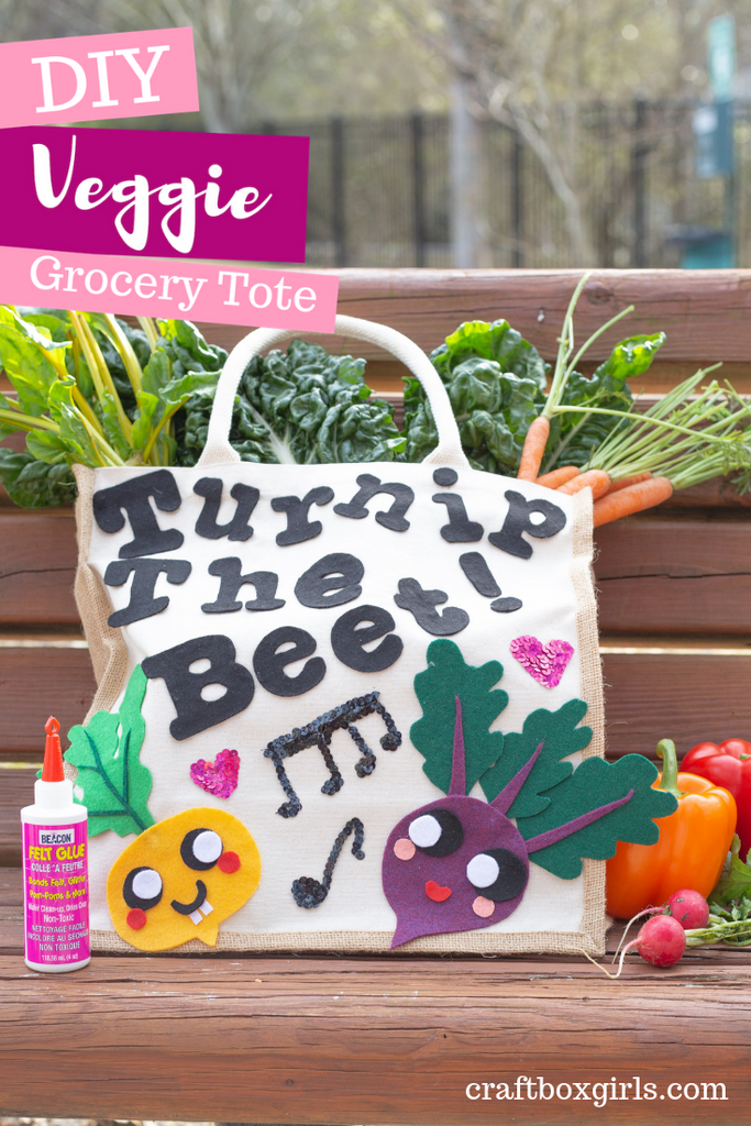 DIY Turnip the Beat Reusable Grocery Tote